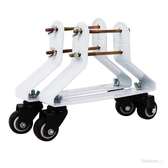 Lot De 2 Supports De Poulie Mobiles En Acier Au Carbone Avec Roulettes