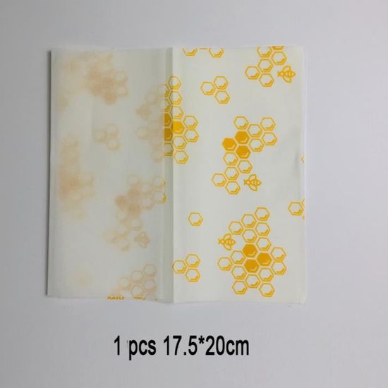Sachets De Conservation Alimentaire En Cire D’abeille – Tissu Coton Réutilisable 20x23 Cm – Hermétique Pour Fruits, Légumes, Pain - 5