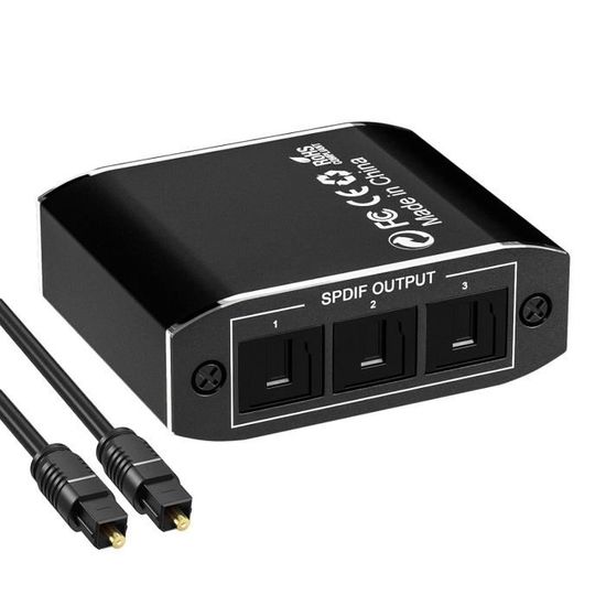 Switch SPDIF Actif Optique Toslink 3 vers 1