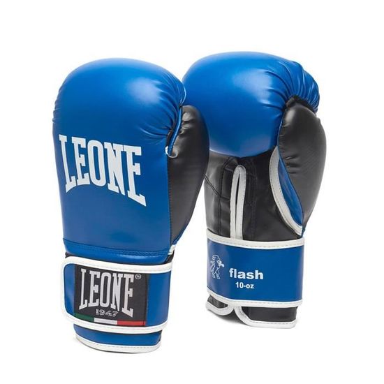 Gants De Boxe Leone 1947 - Modèle Maori Bleu 16 Oz, Rembourrage Multicouche, Velcro