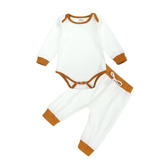 Sanlutoz Ensemble Bébé Garçon Coton Doux - Body Manches Courtes & Short - Tenue De Naissance 0-3 Ans