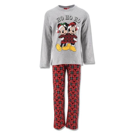 Disney Mickey Ensemble de Pyjama Long Garcon Christmas Ho Ho Ho FM 3 PYJ MICKEY HU2103 3 01 Gris Cdiscount Pret a Porter