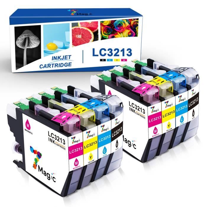 Lot De 8 Cartouches D'encre Compatibles XL - LC1220 1240 1280 Pour Brother MFC-J625DW