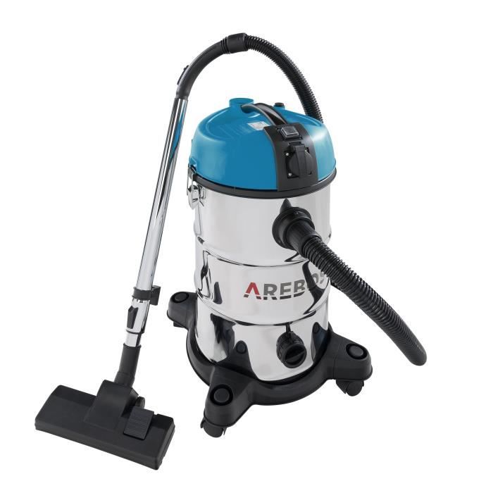 AREBOS Aspirateurs Industriels Aspirateurs Eau et Poussière 2300W 30L Bleu
