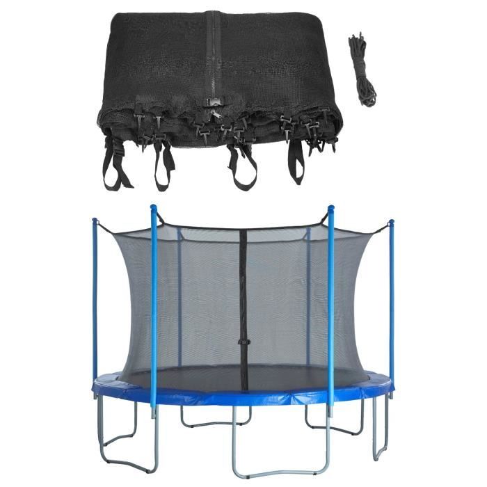 Filet de Sécurité de Remplacement pour Trampoline Rond 3.6 m - Bord Interieur - 4 Poteaux o 2 Arches (poteaux non inclus)
