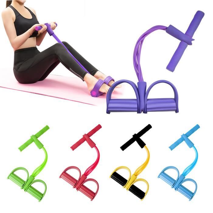 Bande de résistance perte de poids équipement de fitness 4 tube tension formateur exercice extenseur de pied poitrine jambe jambe ex