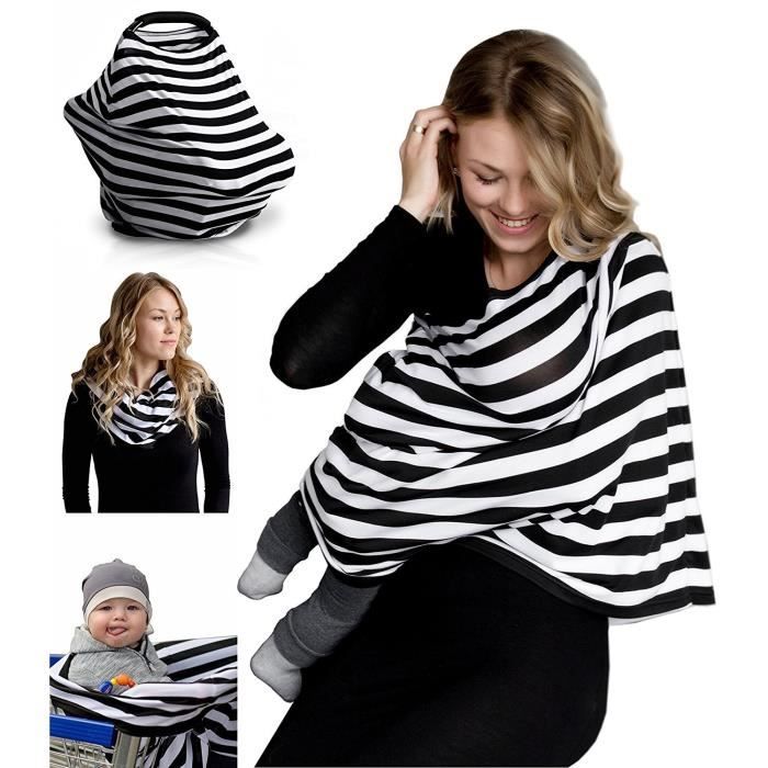 Couverture d'Allaitement Écharpe de Soins Infirmiers aux Bébé Coque Auto pour Bébé Housse de Protection pour Auvent Shopping Cart po