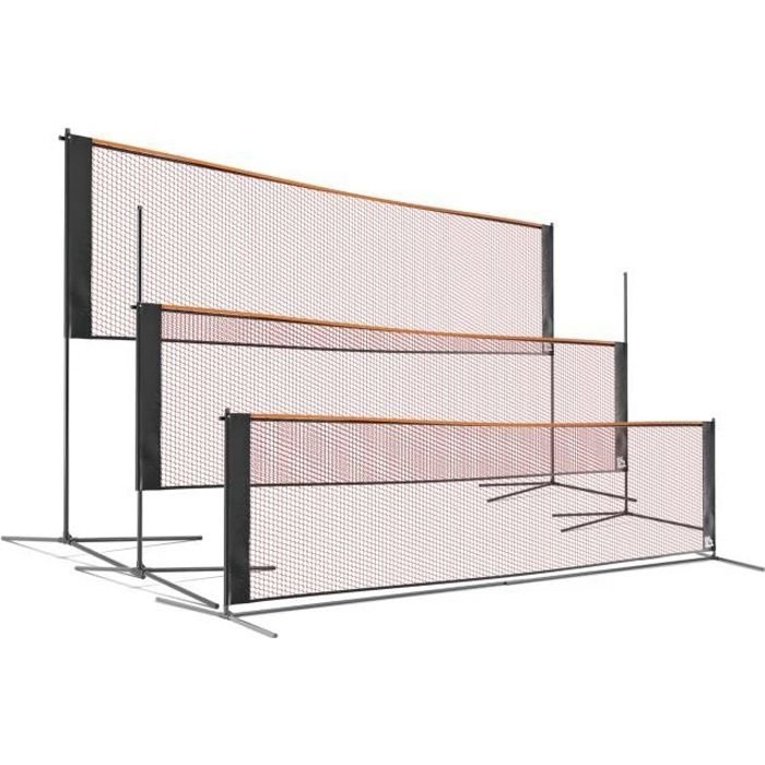 Filet sur Pied Multisport, Mobile, 3 Hauteurs 75-125-150cm Volley junior, Badminton, Tennis