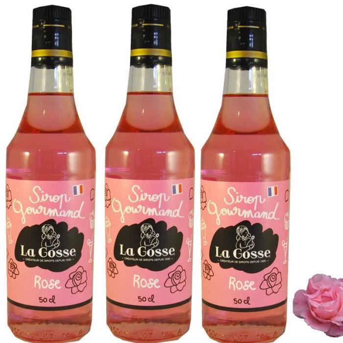 Sirop de Rose 3 bouteilles