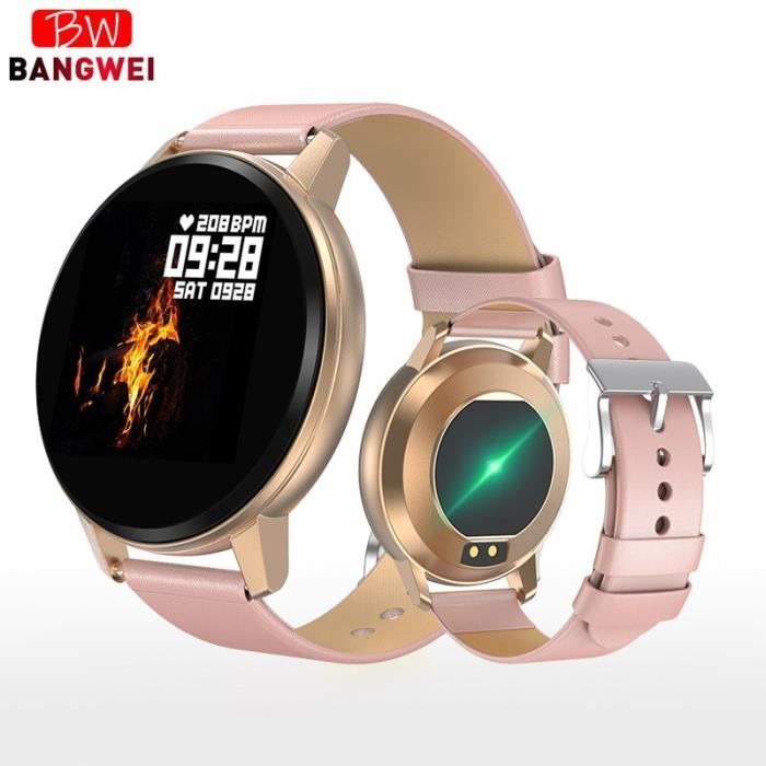 LIGE nouvelle montre intelligente femmes étanche Fitness Tracker fréquence cardiaque moniteur de pression artérielle - Pink - WL3659