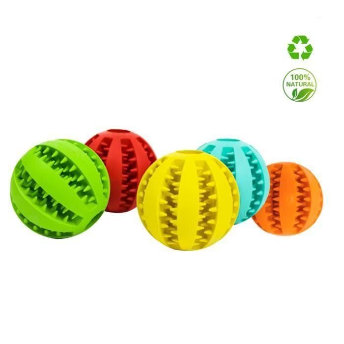 Jouet,Chiot jouets dent nettoyage Spike balle distributeur de nourriture balle chien jouets en caoutchouc résistant - Type Orange-S