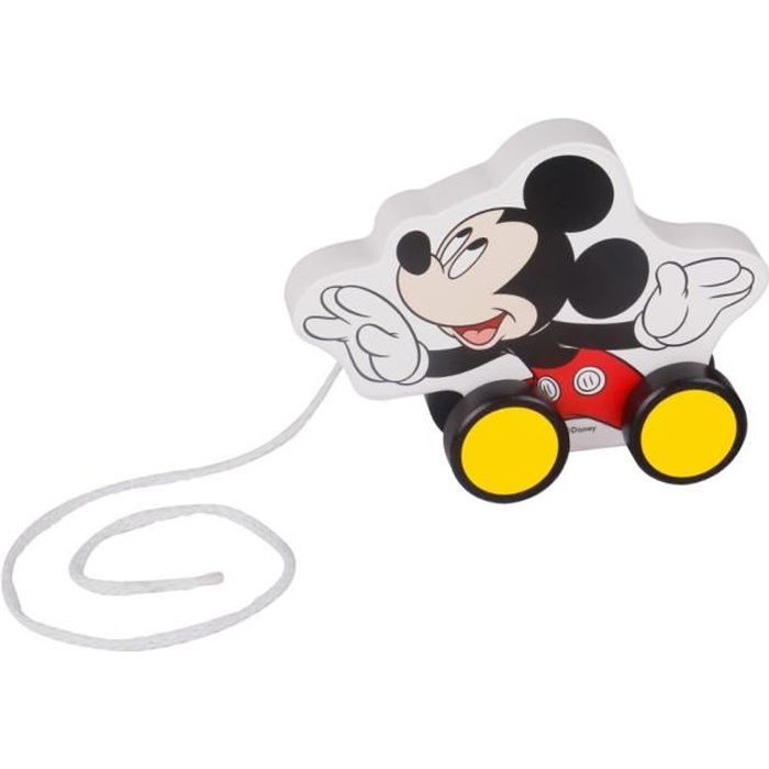 Disney - Jouet à tracter en bois Mickey