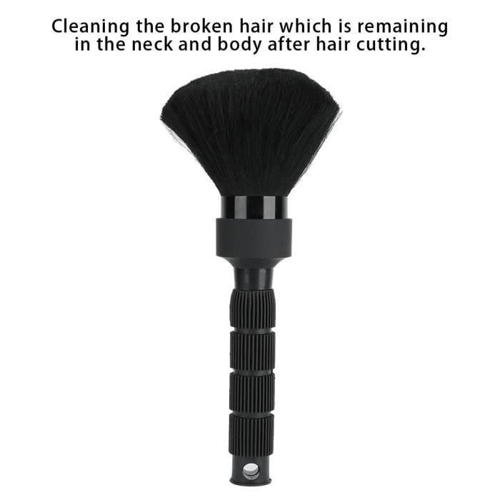 Brush Maquillage Professional doux noir, Brosse à cheveux Cou Duster Doux Coiffure Coiffure Brosse de nettoyage poussière