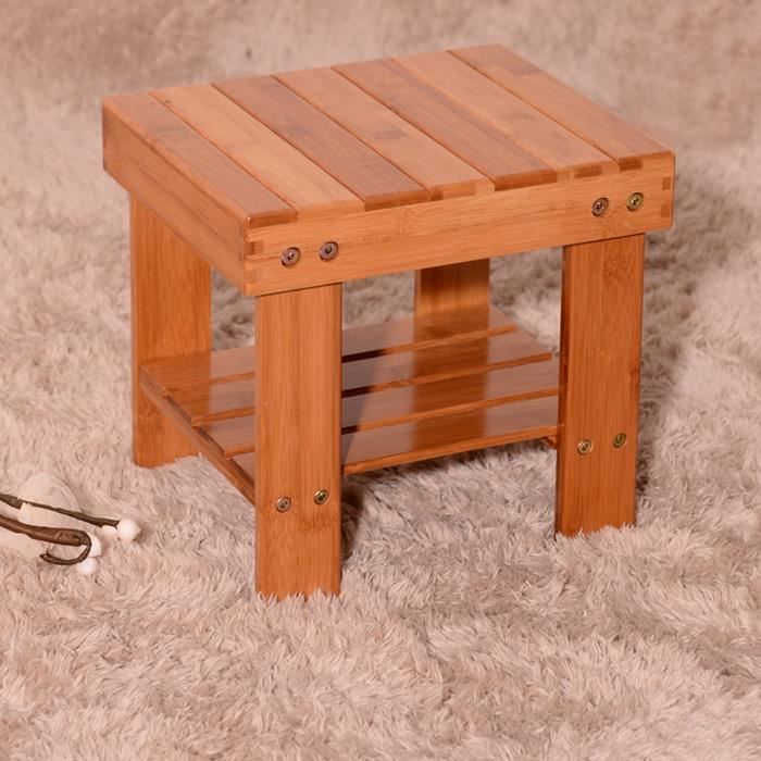 Tabouret en bambou Repose-Pieds Douche Salle De Bains Spa Banc