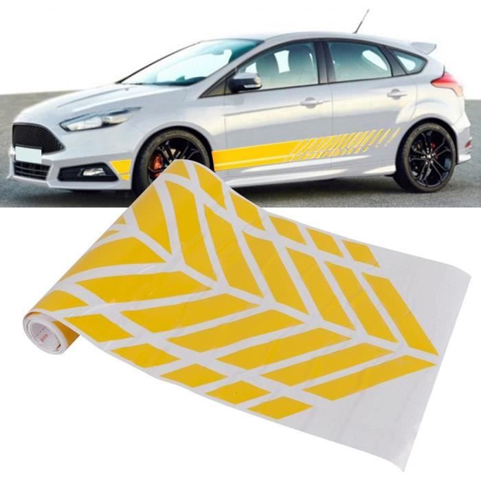 Duokon Autocollant de voiture Autocollant autocollant de bande de bande de taille de côté de carrosserie de voiture auto-adhésif