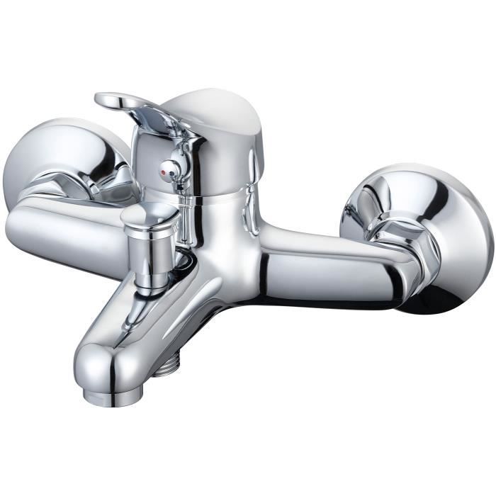 ESSEBAGNO TARGET Mitigeur BAINS/DOUCHE CHROME Mitigeur bain-douche mural chroméCartouche céramique de 40mmEntraxe 150mm