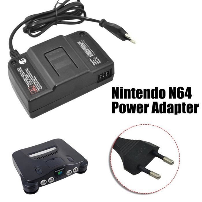 Adaptateur d'alimentation secteur Chargeur mural pour Nintendo 64 système N64 (EU 100-240V)