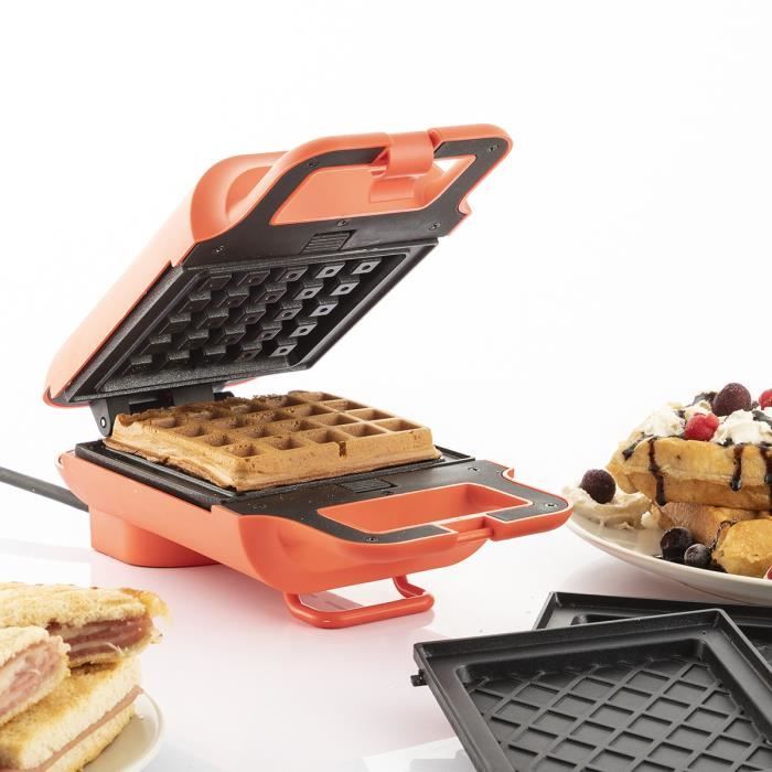 InnovaGoods Gaufrier et sandwich 2 en 1 avec recettes