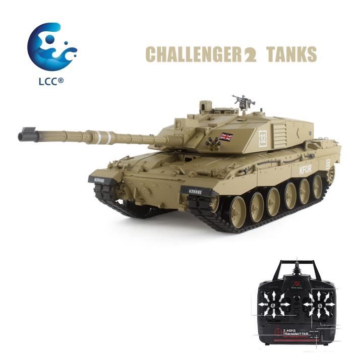 LCC® 2.4Ghz Radio Control 1/16 UK British Challenger II Air Soft RC Battle Tank Smoke & Sound