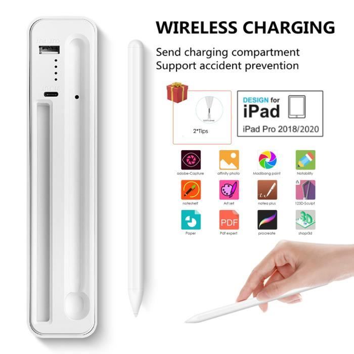 Letouch Stylet actif compatible pour iPad avec étui de chargement sans fil