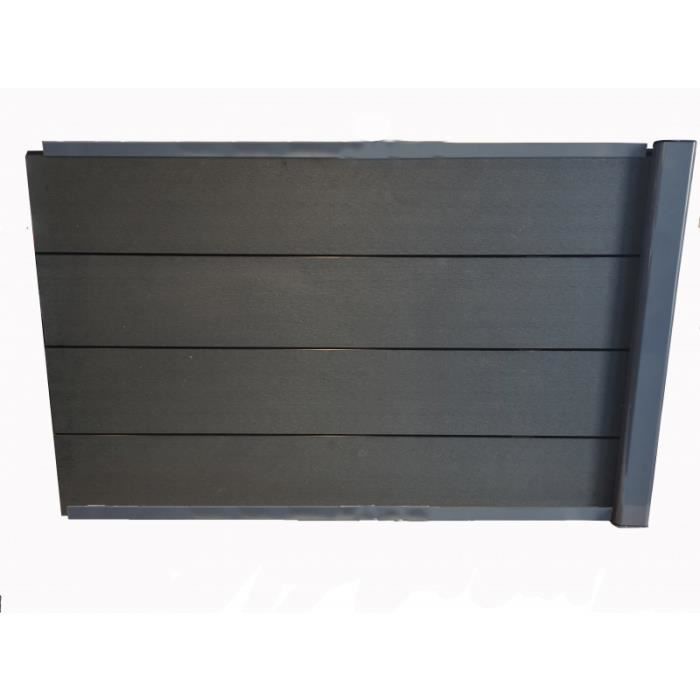 kit extension complet pour clôture composite 1,50 ML x 1,80 H - L: 150 cm - Gris anthracite