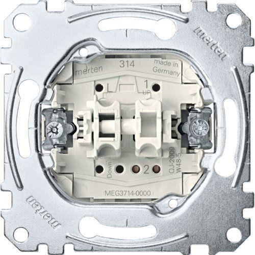 Merten MEG3714-0000 Interrupteur pour volet roulant avec contact supplémentaire et bornes à fiche 10 A AC 250 V - 1563775