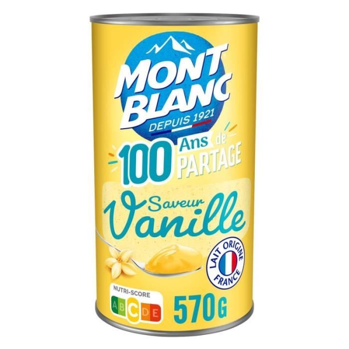 MONT BLANC - Crème Dessert Vanille 570G - Lot De 4