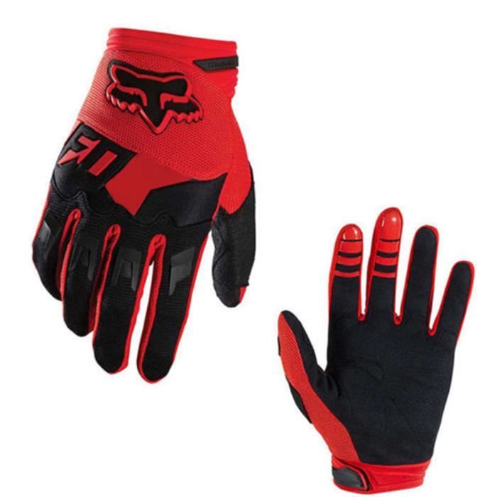 Full-Finger Racing Gants de moto VTT Mitaines de vélo Gants d'équitation hors route Gants de sports de plein air rouge L