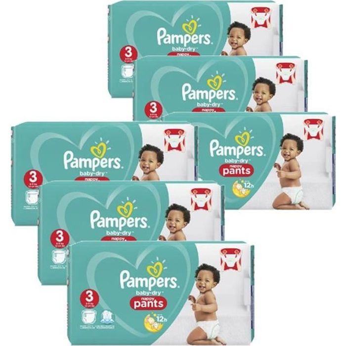 320 Couches Pampers Baby Dry Pants taille 3