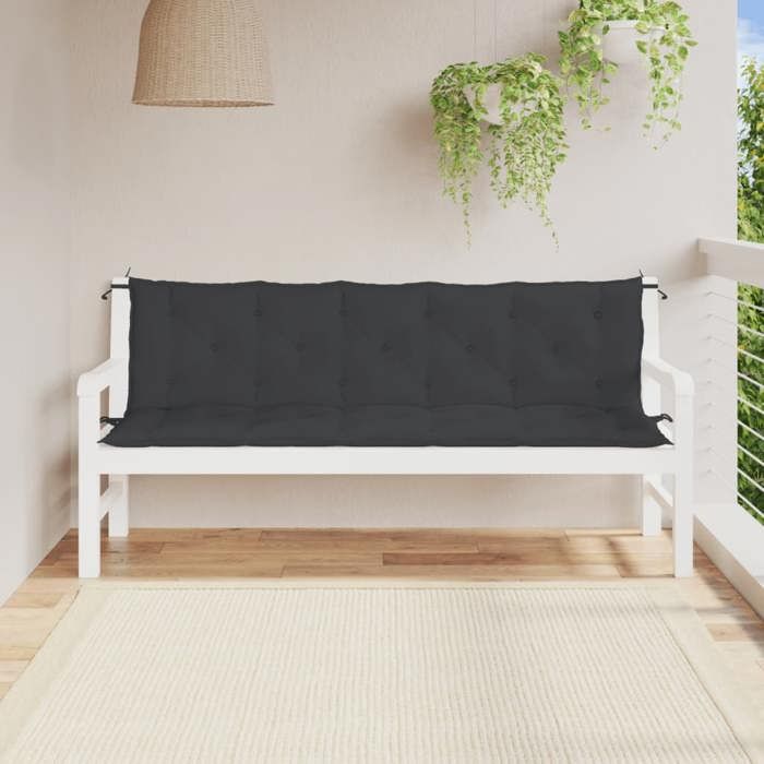 vidaXL Coussins banc jardin Lot de 2 - vue 2