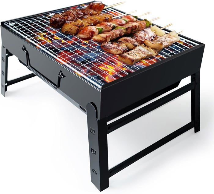 Grill Portable Barbecue Poêle Barbecue Rack Camping Foyer Support À