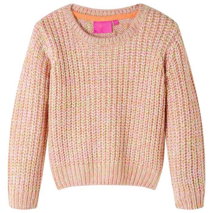 Pull-over tricoté pour enfants rose doux 92/104/116/128/140 Pull-over tricoté pour enfants rose doux 92/104/116/128/140