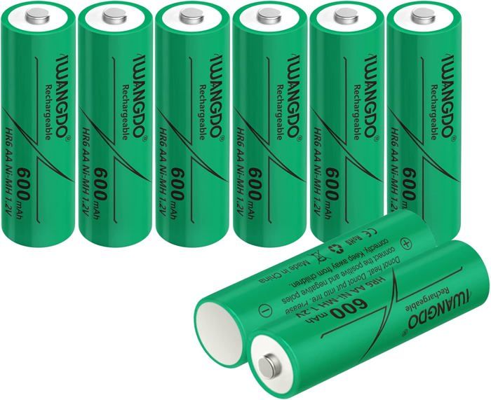 Piles Rechargeables AA 600 MAh – Pour Produits Solaires, Écologiques Et Économiques