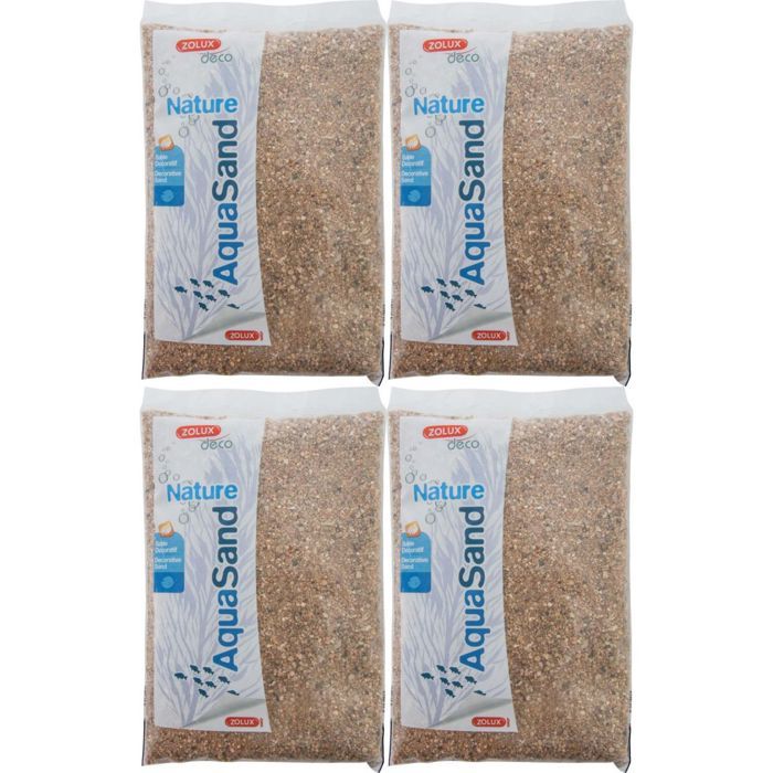Sol Décoratif Naturel Aquasand Nat Rivière 1kg (Lot De 4)