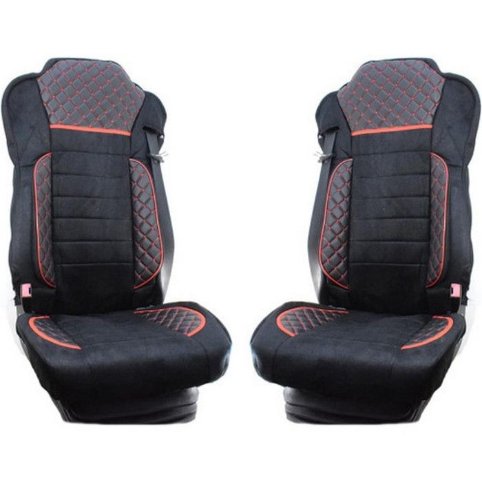 Coussin De Siège Auto Universel - Noir 53x50 Cm - Cuir PU & Charbon De Bambou - Antidérapant Et Respirant