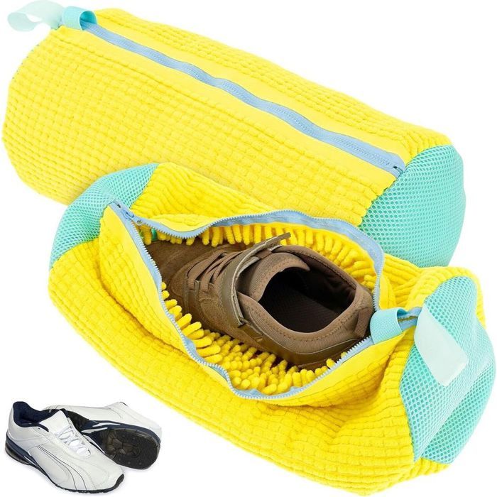 2 pièces sacs de lavage de chaussures baskets chaussures pour machine à laver 39 x 19 cm sac de lavage de chaussures sac de