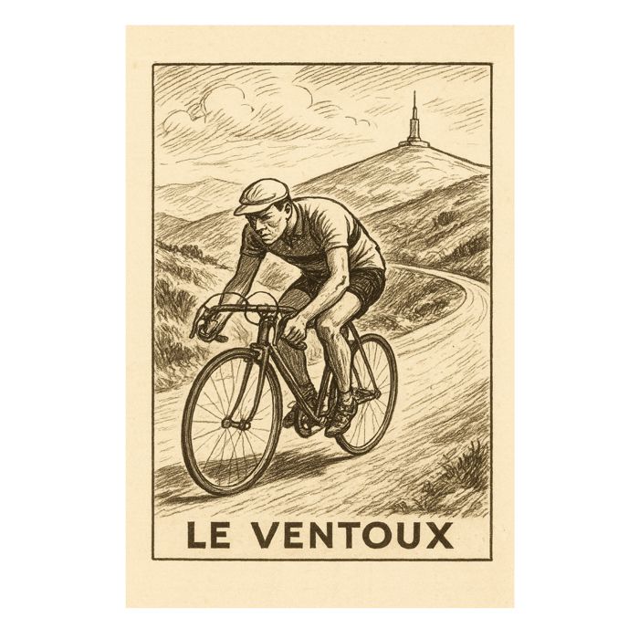Plaque métal cyclisme montée du Ventoux