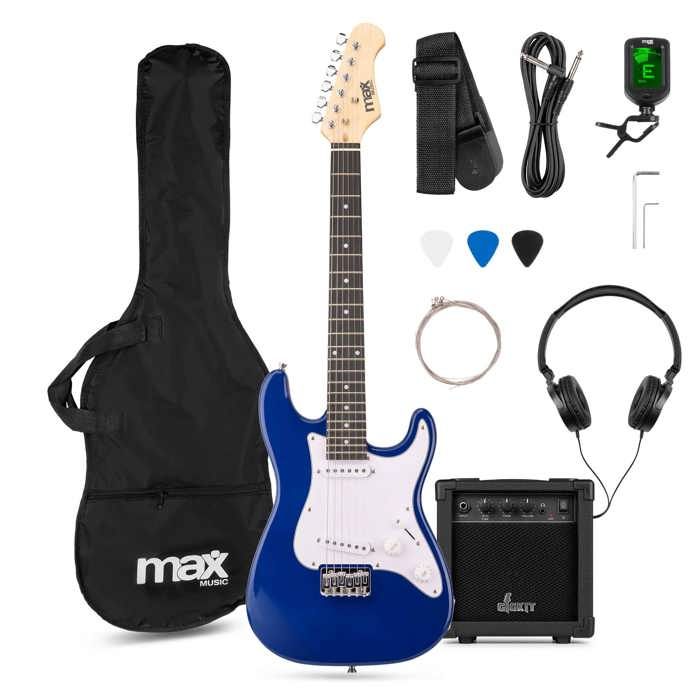 MAX GigKit Junior : La Meilleure Guitare Électrique pour Enfant 3/4 avec Ampli 20W – Kit Complet à 129,95 €