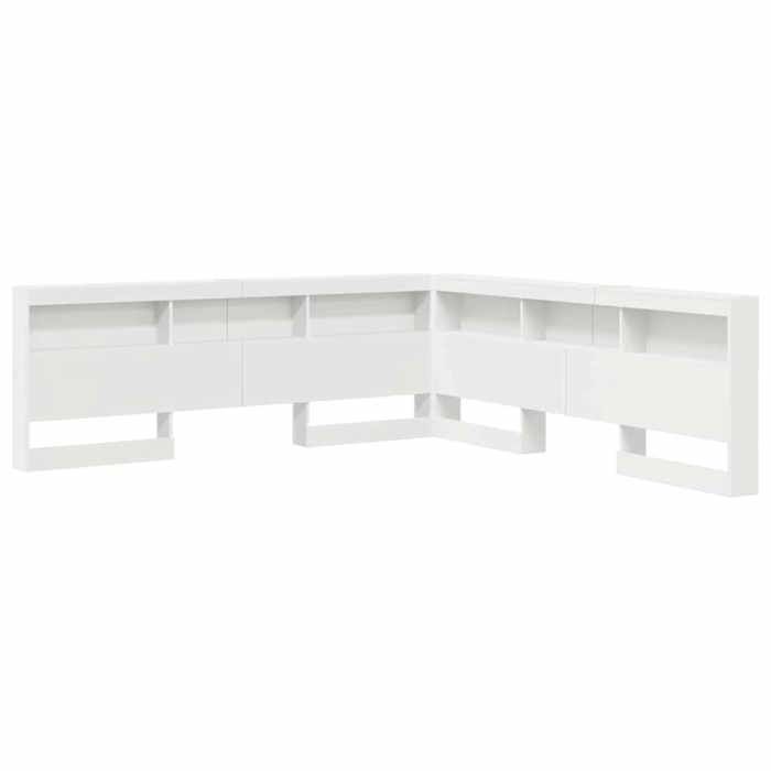 “Winter SaleTOP Tête de lit Blanc - Tête de lit de rangement Blanc 200cm - bois dingénierie PRO44175