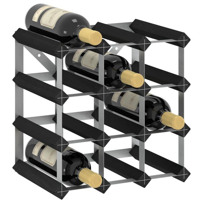 "SALE 2026" Casiers à bouteilles Noir - pour 12 bouteilles Noir Bois de ...