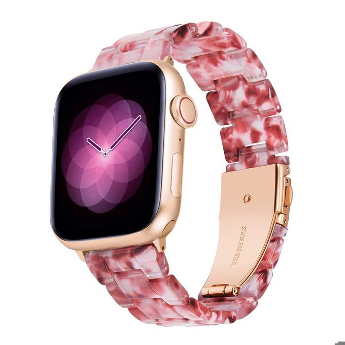 Compatible Bracelet Apple Watch 38mm 40mm 41mm 42mm Band Léger Stylé pour iWatch Séries 10 9 8 7 6 5 SE Rose Red