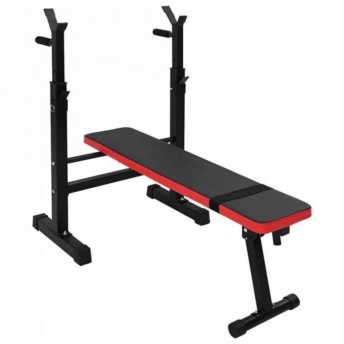 Banc De Sit-up VidaXL – Pliable, Réglable En Hauteur (48-68 Cm), En Acier, Pour Musculation à La Maison – Noir