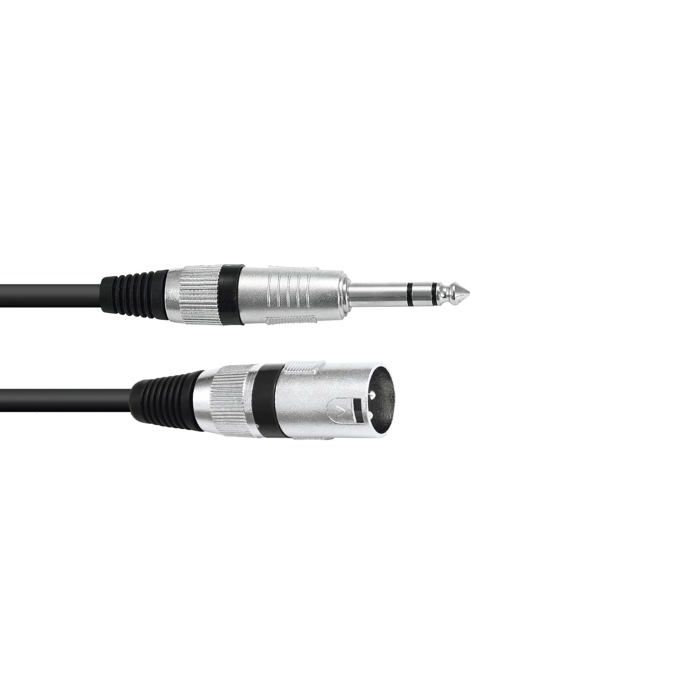 Câble XLR mâle Jack stéréo - Omnitronic - 09 m - Microphone compatible - Taille unique - Léger - 23x18x3 cm