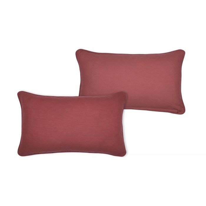 Coussin en gaze de coton 30 x 50 cm Pop colors terracotta Coussin en gaze de coton 30 x 50 cm Pop colors terracotta