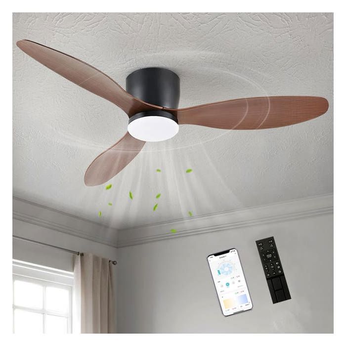 Ventilateur de plafondVentilateur de plafond LED - Ø 106 cm - 4320 lm - 3000 K/6500 K - Intensité variable - 3 vitesses - Minuterie - Zhijie Sarl