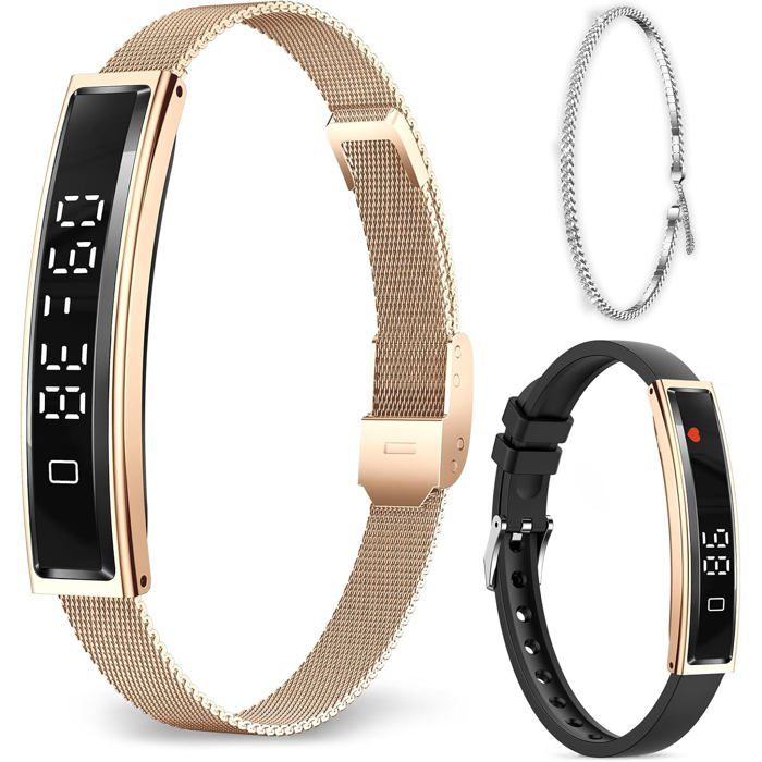 Montre Connectée Fitoncloud Smartband - Femme Suivi Santé (Cardio/SpO2) 12 Modes Sportifs Étanche