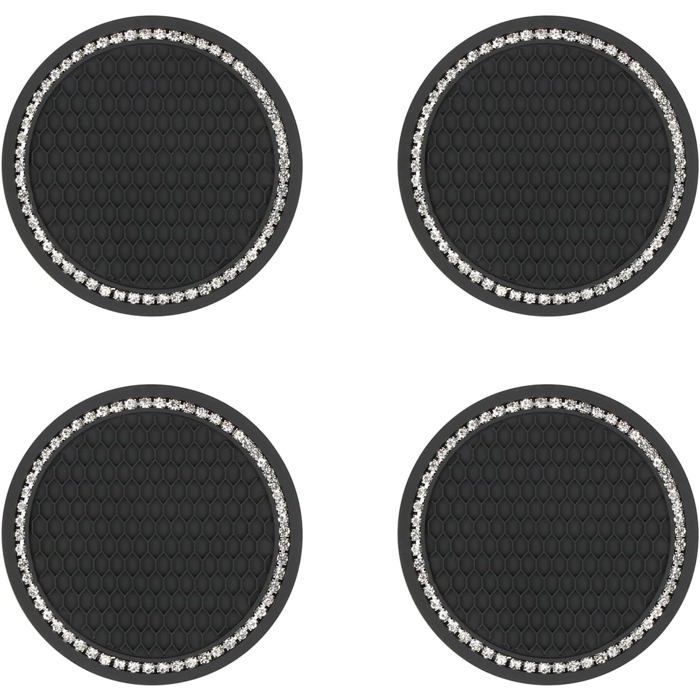 Lot de 4 dessous de verre universels pour voiture - Antidérapants - Pour voiture