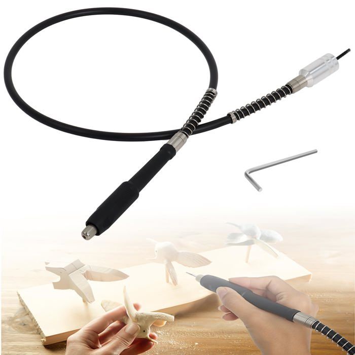 Axe Flexible Multifonctionnel Compatible avec Dre-Mel Wen Roybi Perceuse Outil Rotatif pour Meuleuse Électrique Mandrin Sans Clé p