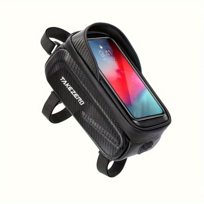 Sacoche de guidon de vélo avec support pour téléphone portable support étanche pour téléphone portable avec fenêtre tactile pour