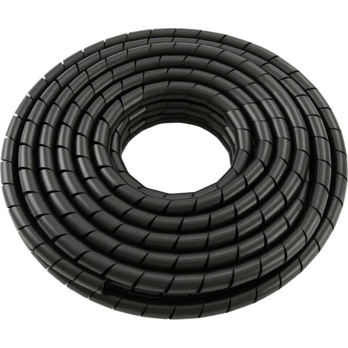 10 Tuyau câble spiralé Noir Diamètre 12mm Protection flexible câbles 9-65mm Usage privé industriel